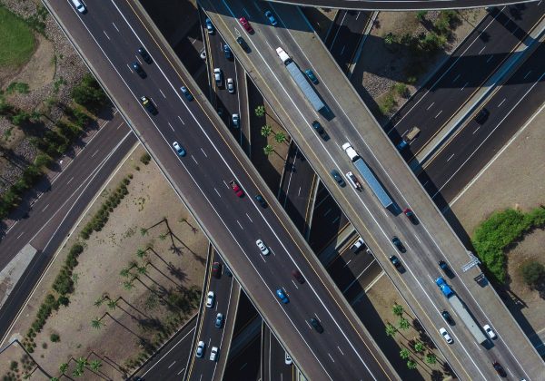 autopista vista aérea